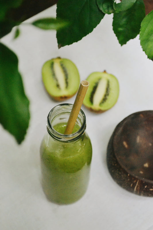 Bamboo Straw ( Pack of 4) With 1 Cleaner