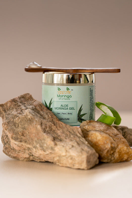 Daivik Moringa Aloe Moringa Gel | 100% Natural | Anti Aging, Anti Acne, Hair Growth, Moisturizer | 110g