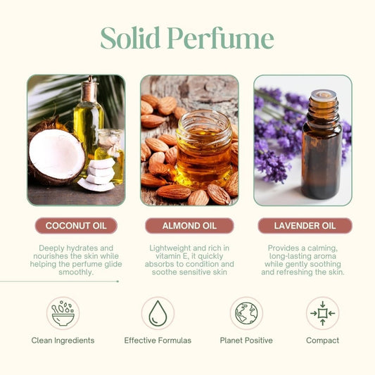 English Lavender Alcohol free Solid Perfume - 10gm