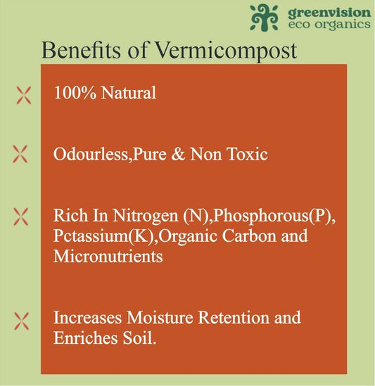 Greenvision Eco Organics Vermicompost Organic Manure 500 GM