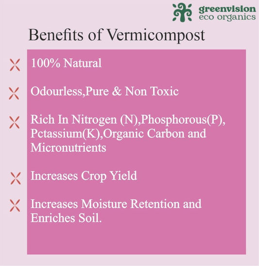 Greenvision Eco Organics Vermicompost Organic Manure 5 KG