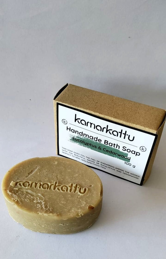 Handmade Bath soap - Eucalyptus & Cedarwood (100 g, pack of 6)