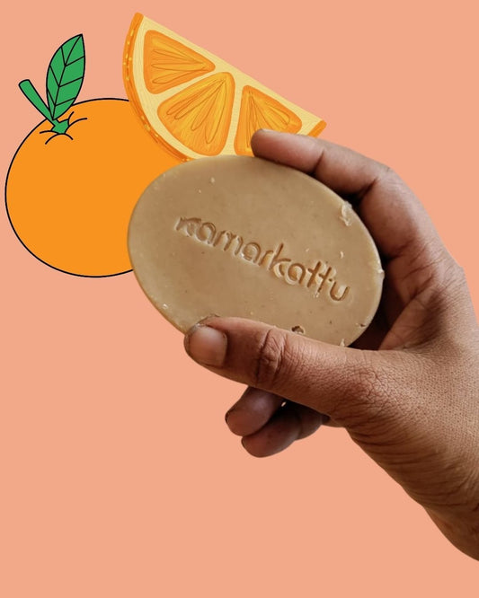 Handmade Bath soap - Orange (100 g, pack of 2)