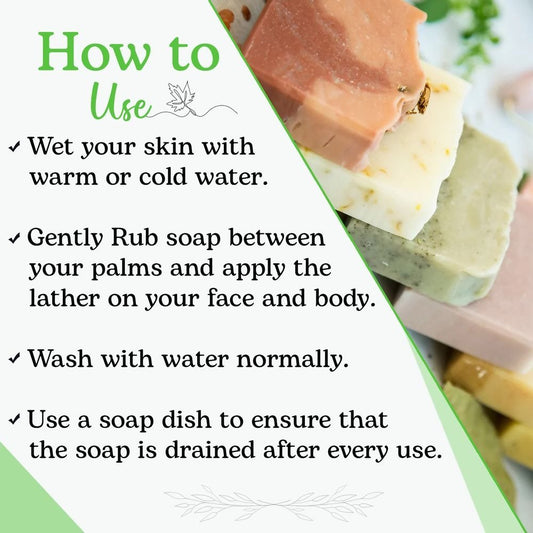 Handmade Organic Oil Bath Bar Green Apple & Cinnamon (Natural Cleanser and toner for normal and oily skin)100gm