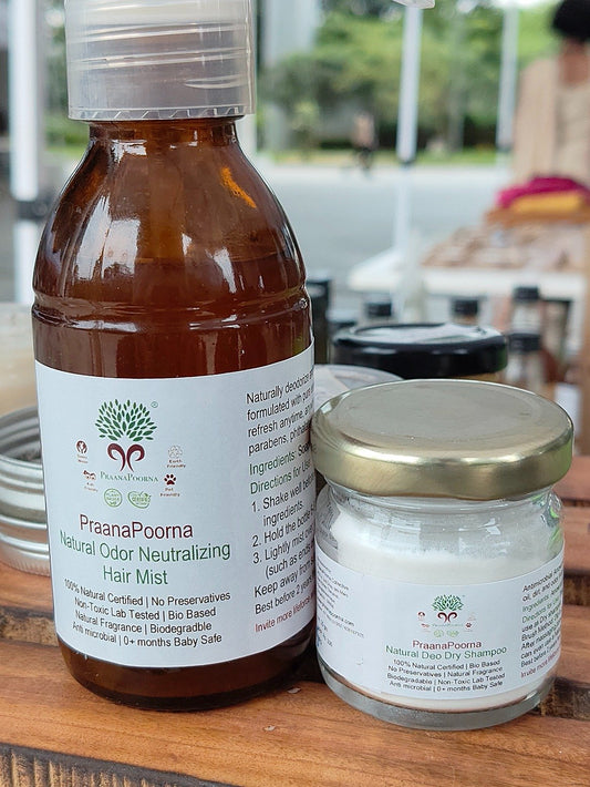 PraanaPoorna Natural Odor Neutralizing Hair Mist-100ml