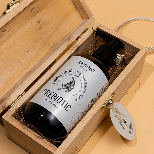 Prebiotic Sandalwood | Herbal Shampoo for Hair Fall | 3-in-1 Hair, Face & Body Wash