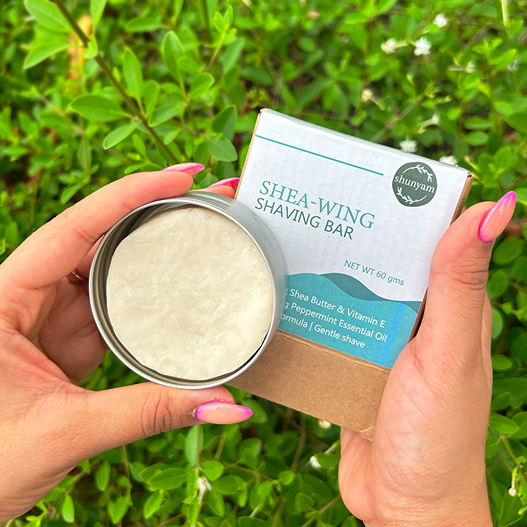Shea-Wing Shaving Bar for Men & Women with Travel Box