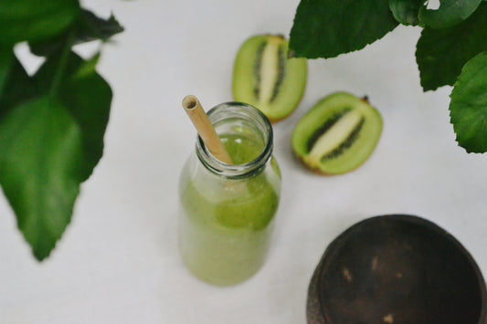 Bamboo Straw ( Pack of 4) With 1 Cleaner