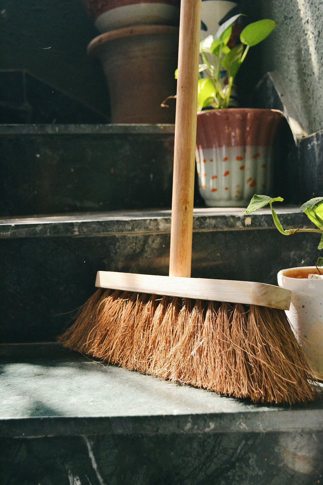 Coconut Fiber –Stand Erect Sweeping Broom (Clean With Pride)