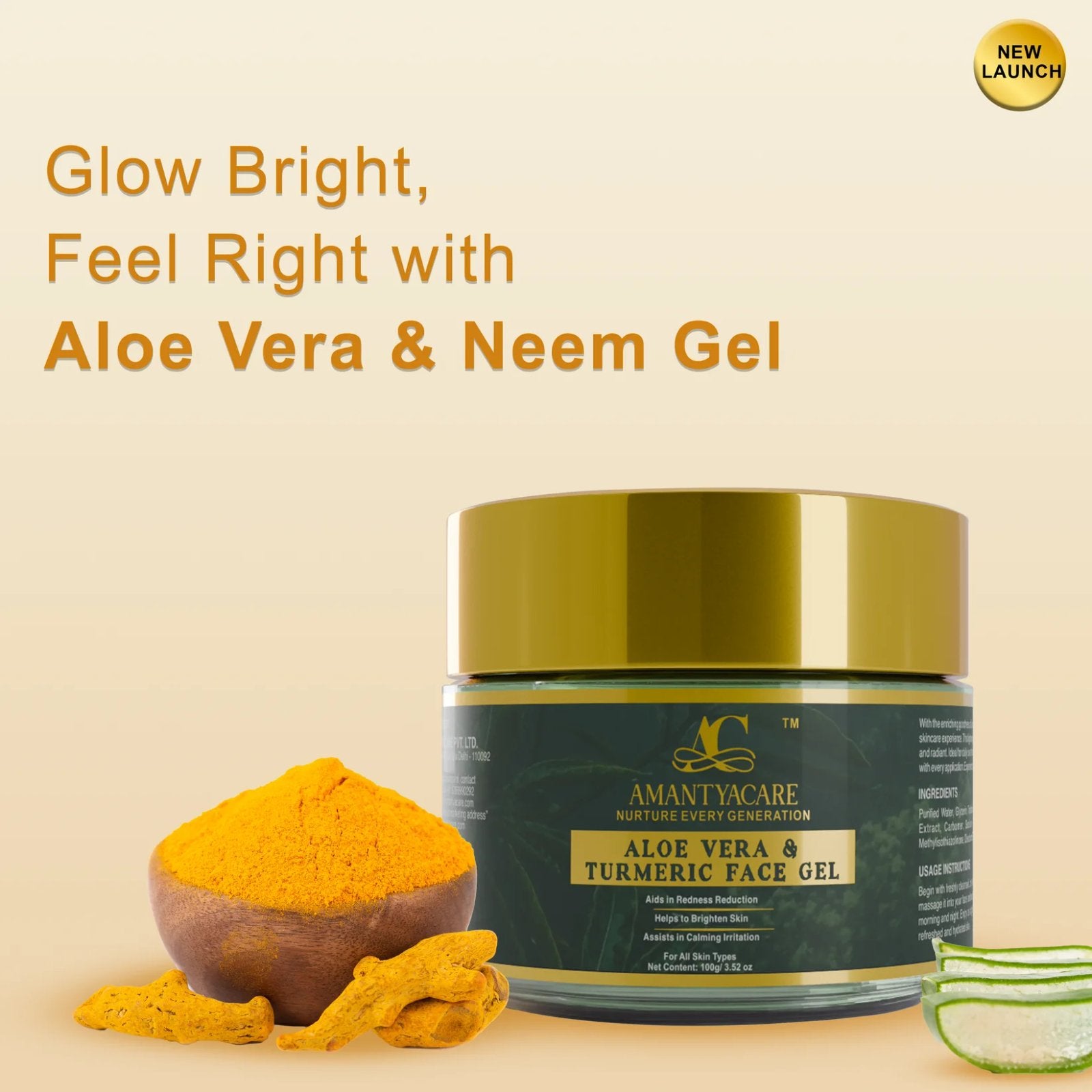 Aloe vera & Turmeric Face Gel