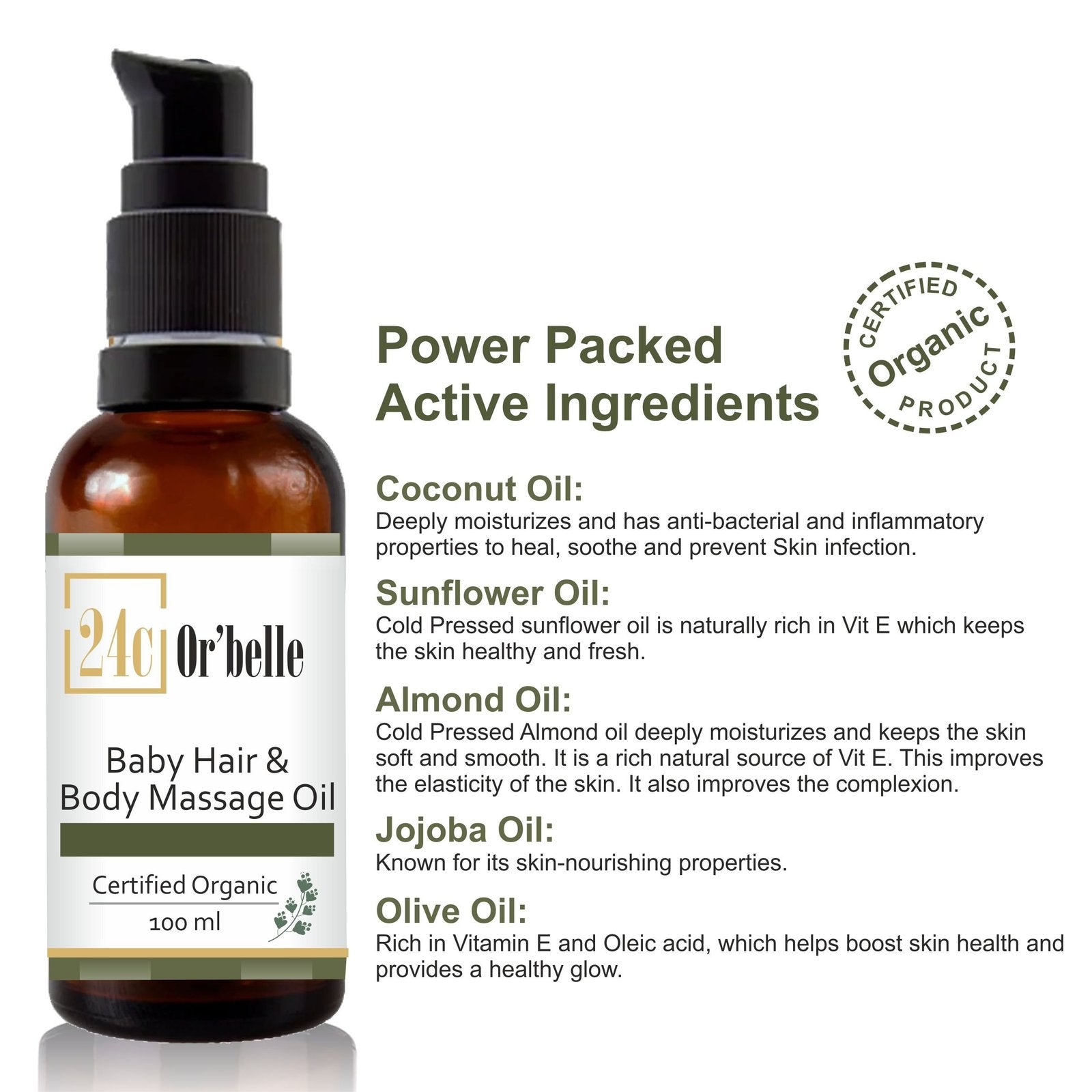 Baby hair & body Massage Oil