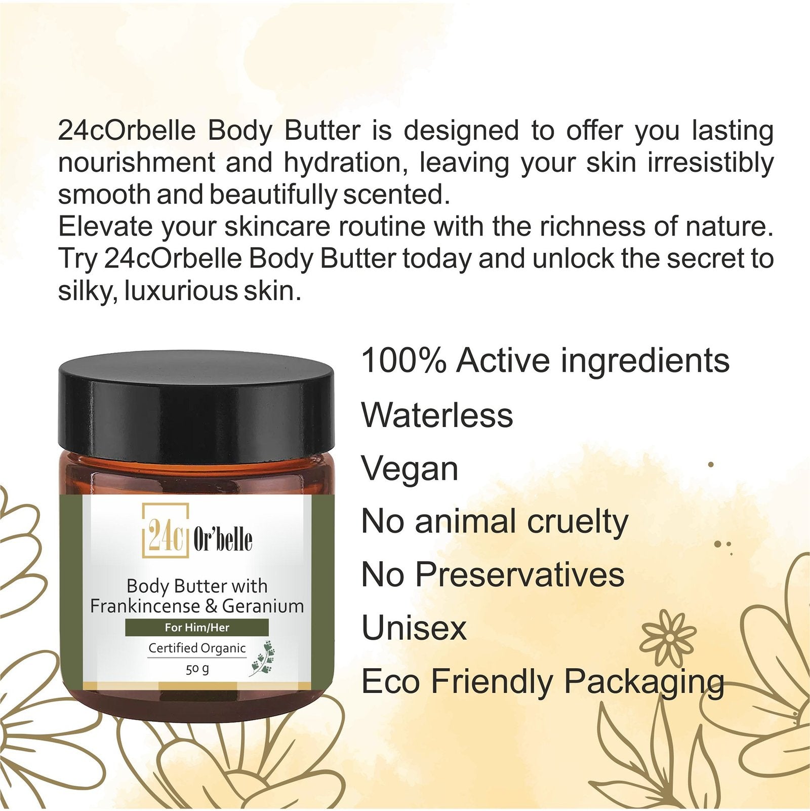Body Butter with Frankincense & Geranium