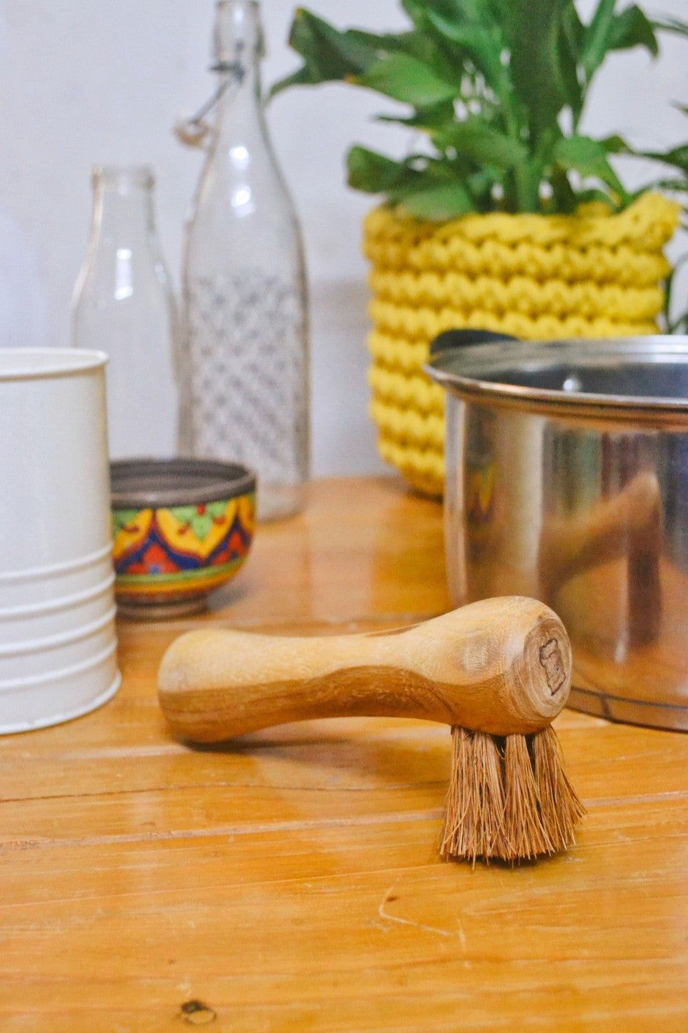 Coconut Fiber -Bone Brush