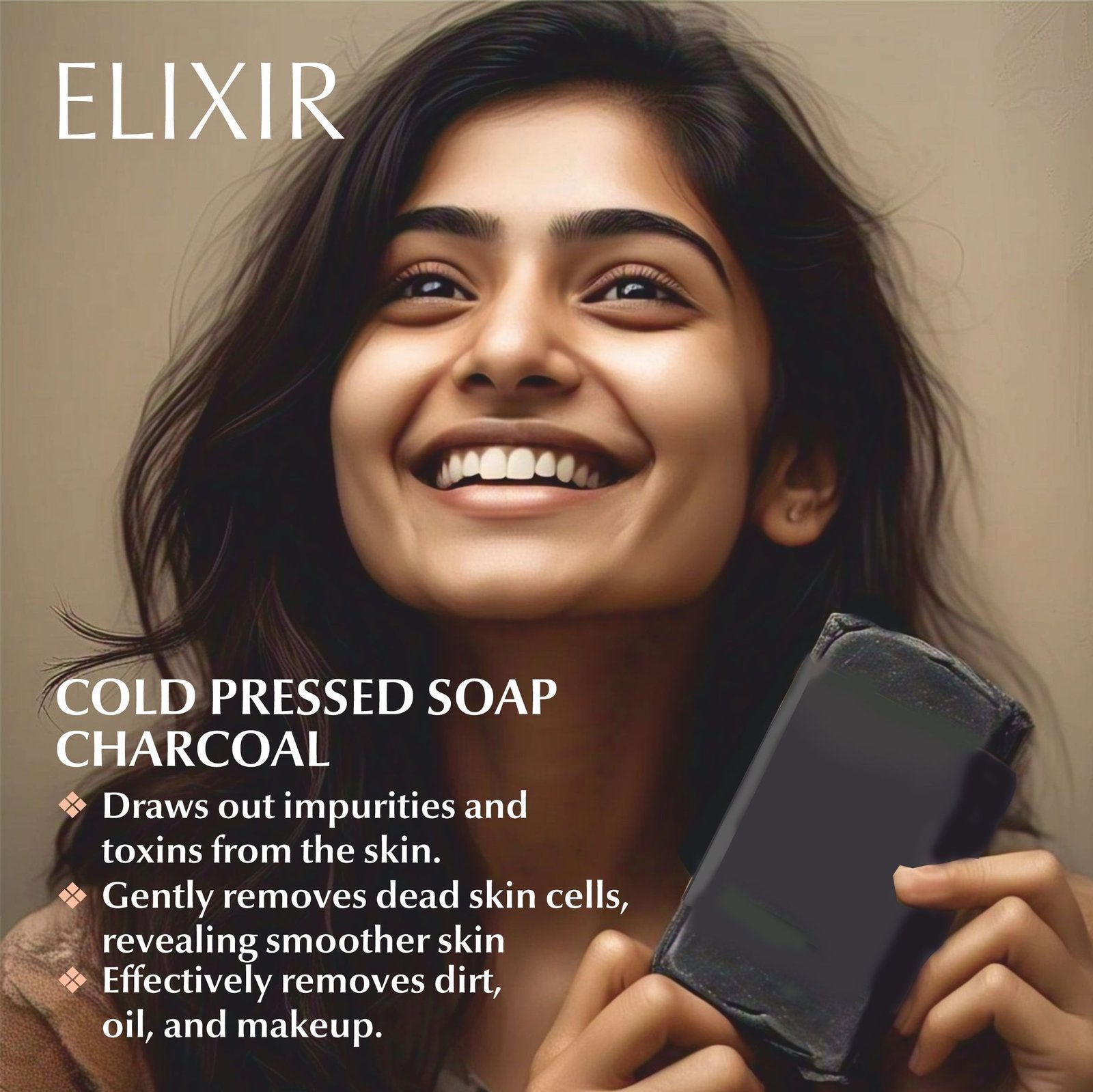 Cold pressed charcoal soap