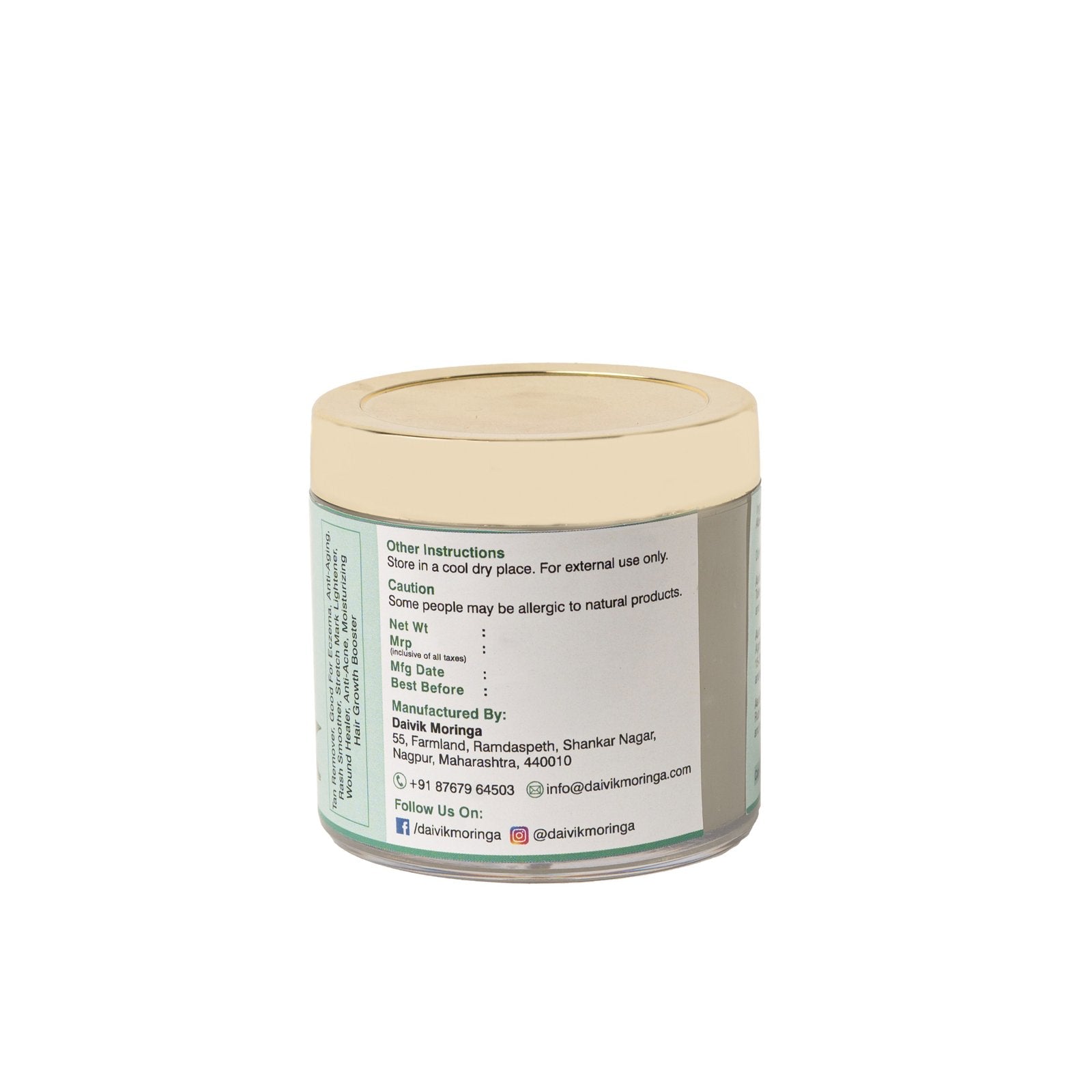 Daivik Moringa Aloe Moringa Gel | 100% Natural | Anti Aging, Anti Acne, Hair Growth, Moisturizer | 110g