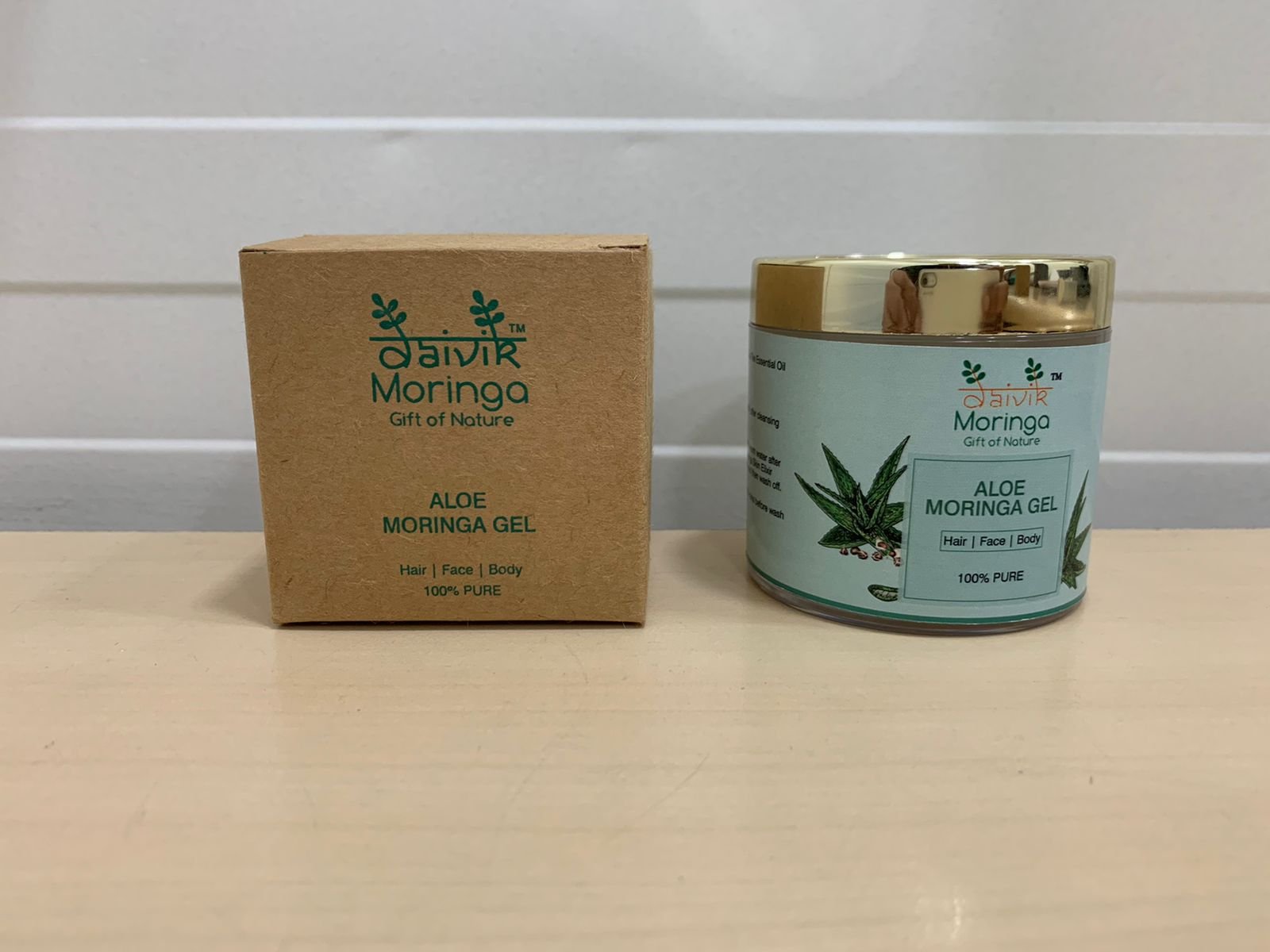 Daivik Moringa Aloe Moringa Gel | 100% Natural | Anti Aging, Anti Acne, Hair Growth, Moisturizer | 110g