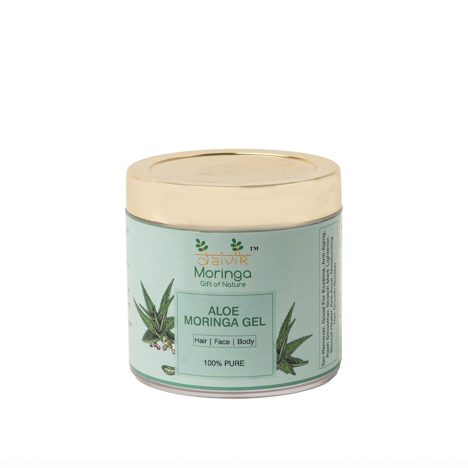 Daivik Moringa Aloe Moringa Gel | 100% Natural | Anti Aging, Anti Acne, Hair Growth, Moisturizer | 110g