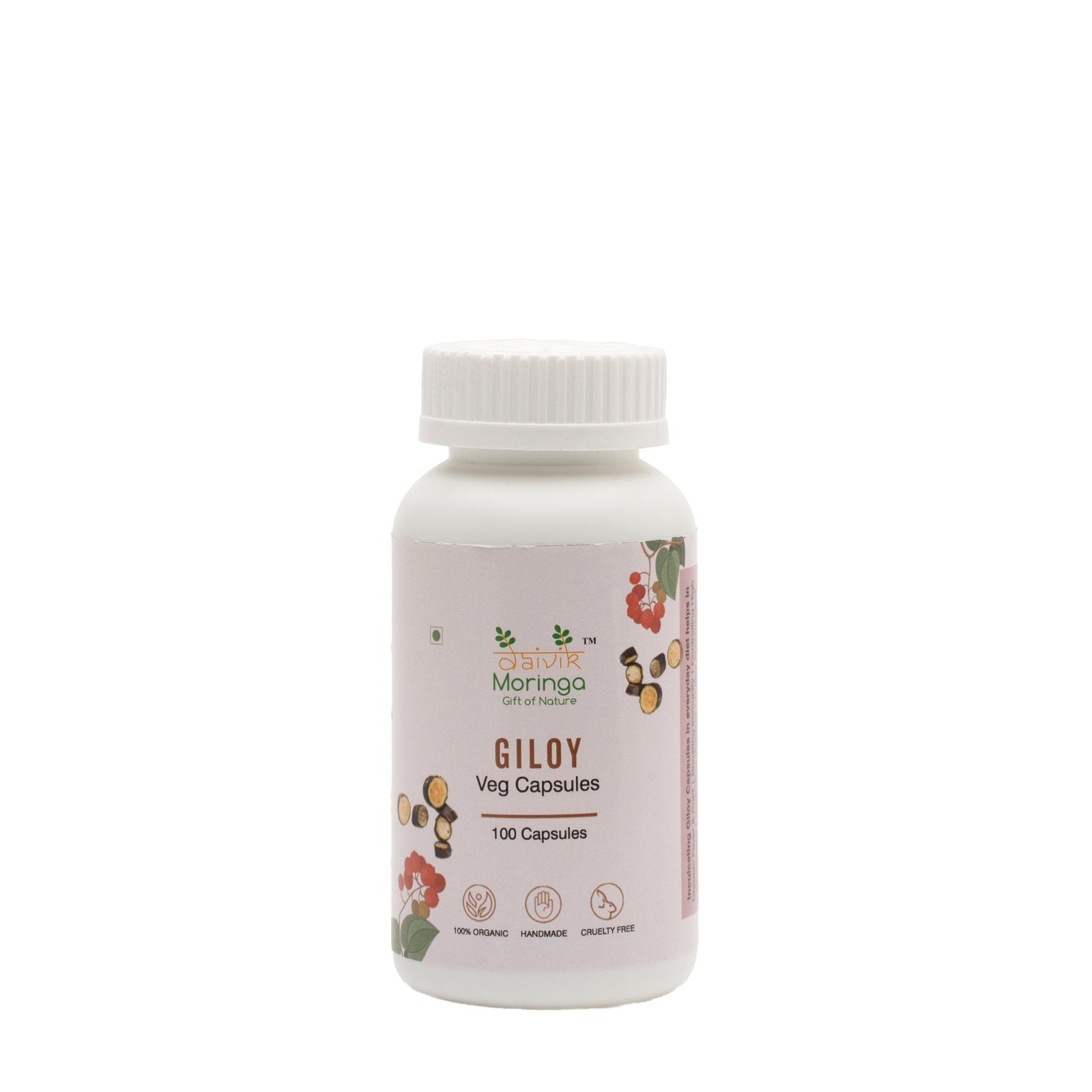 Daivik Moringa Giloy Veg Capsules | 100% Natural | Immunity Booster | 100 Caps Each