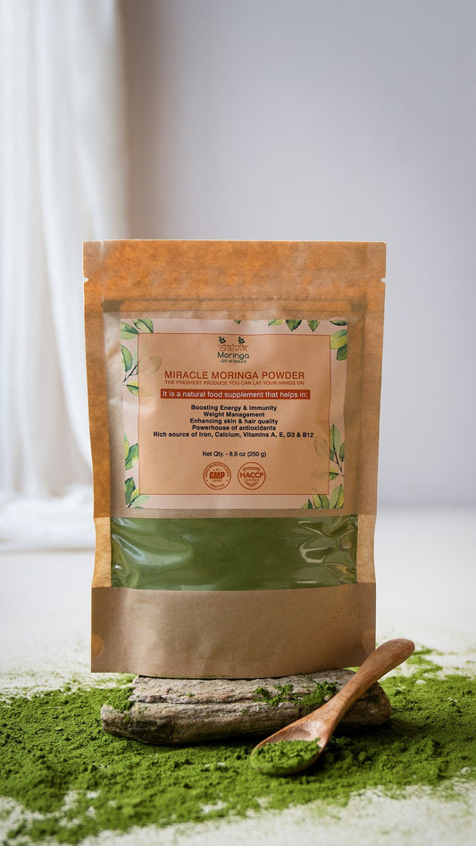 Daivik Moringa Miracle Moringa Powder | 100% Natural | Immunity Booster, Anti Aging, Anti Oxidant | 250 gms