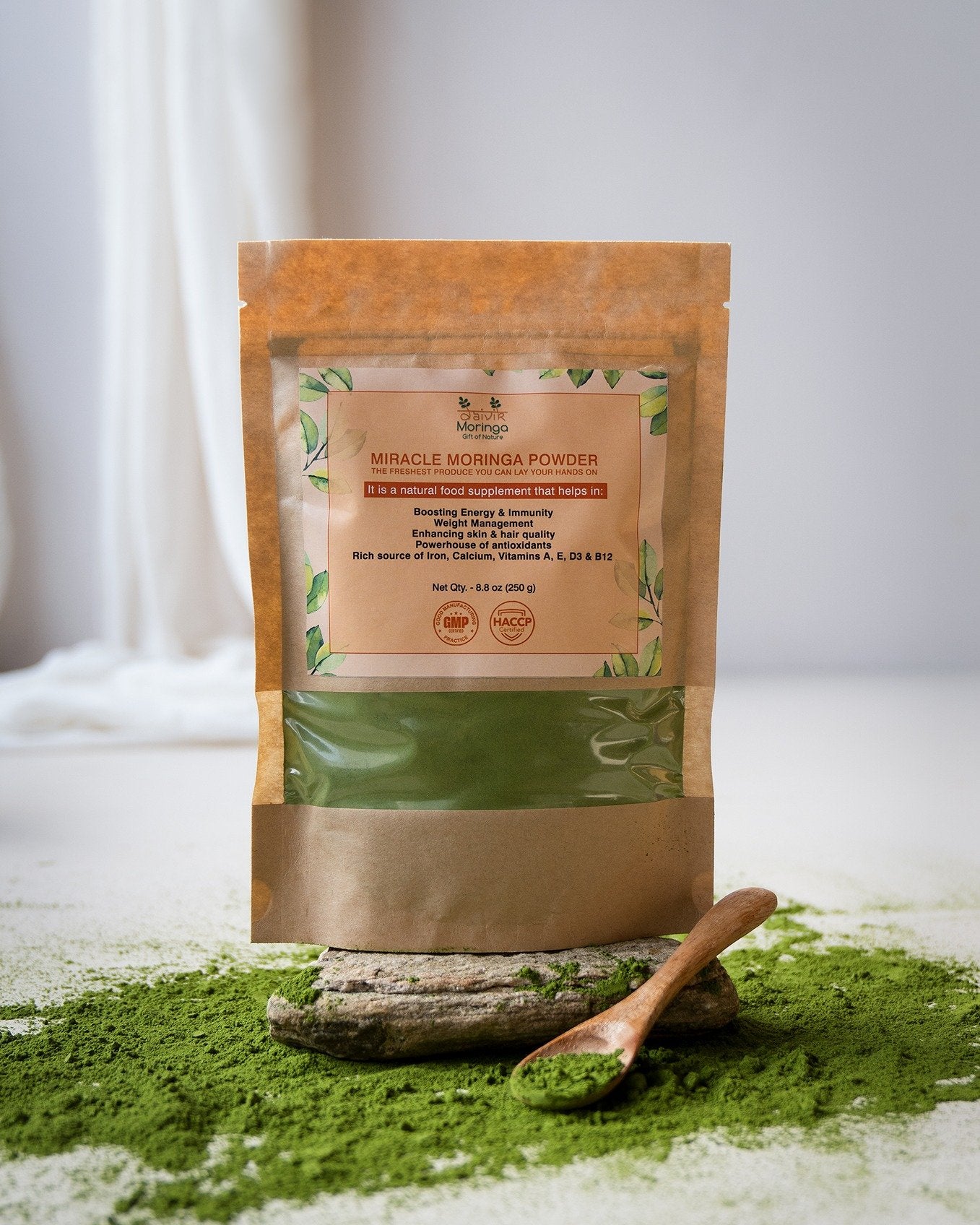 Daivik Moringa Miracle Moringa Powder | 100% Natural | Immunity Booster, Anti Aging, Anti Oxidant | 250 gms