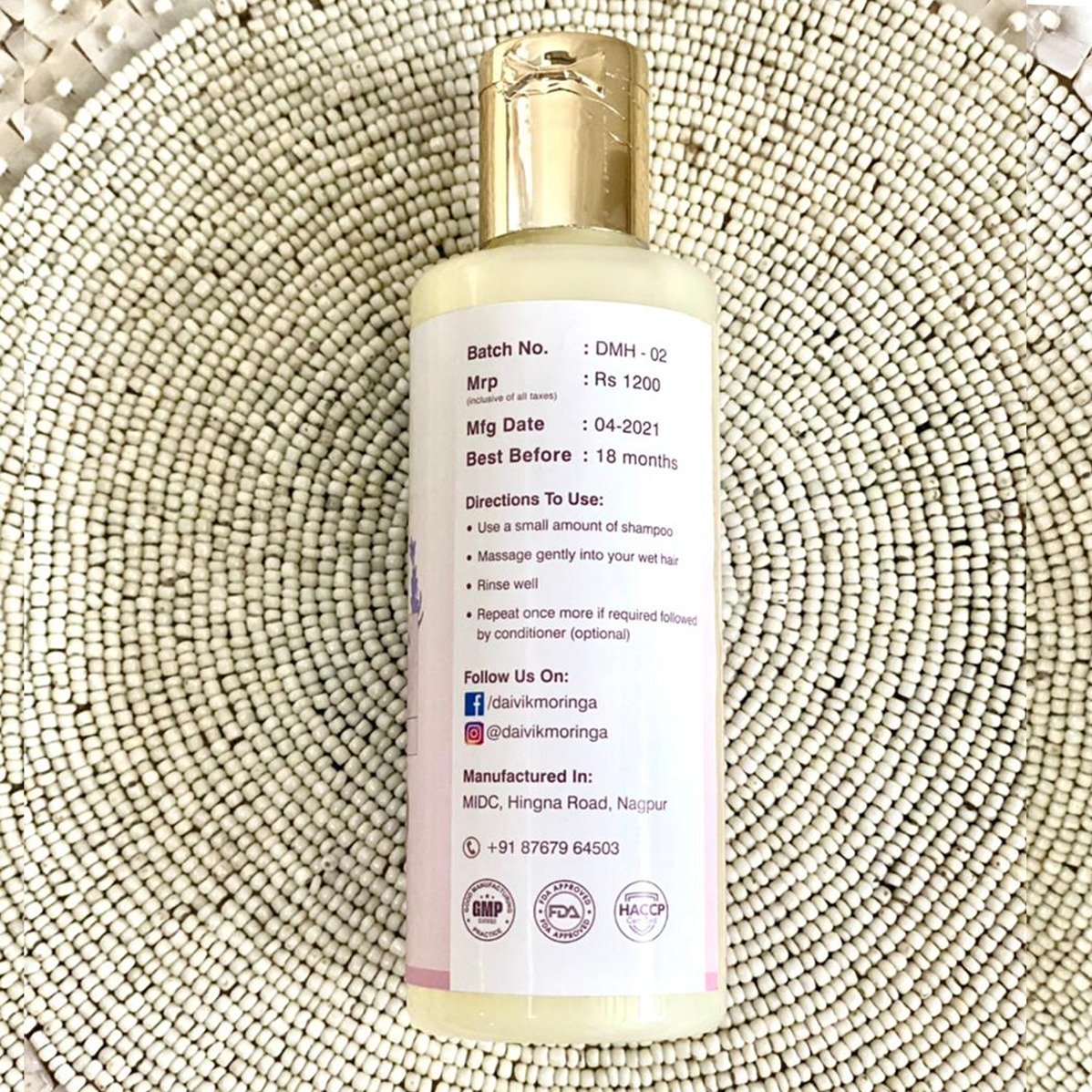 Anti Pollution Moringa Hair Cleanser- 200 ml, Sulphate and Paraben Free