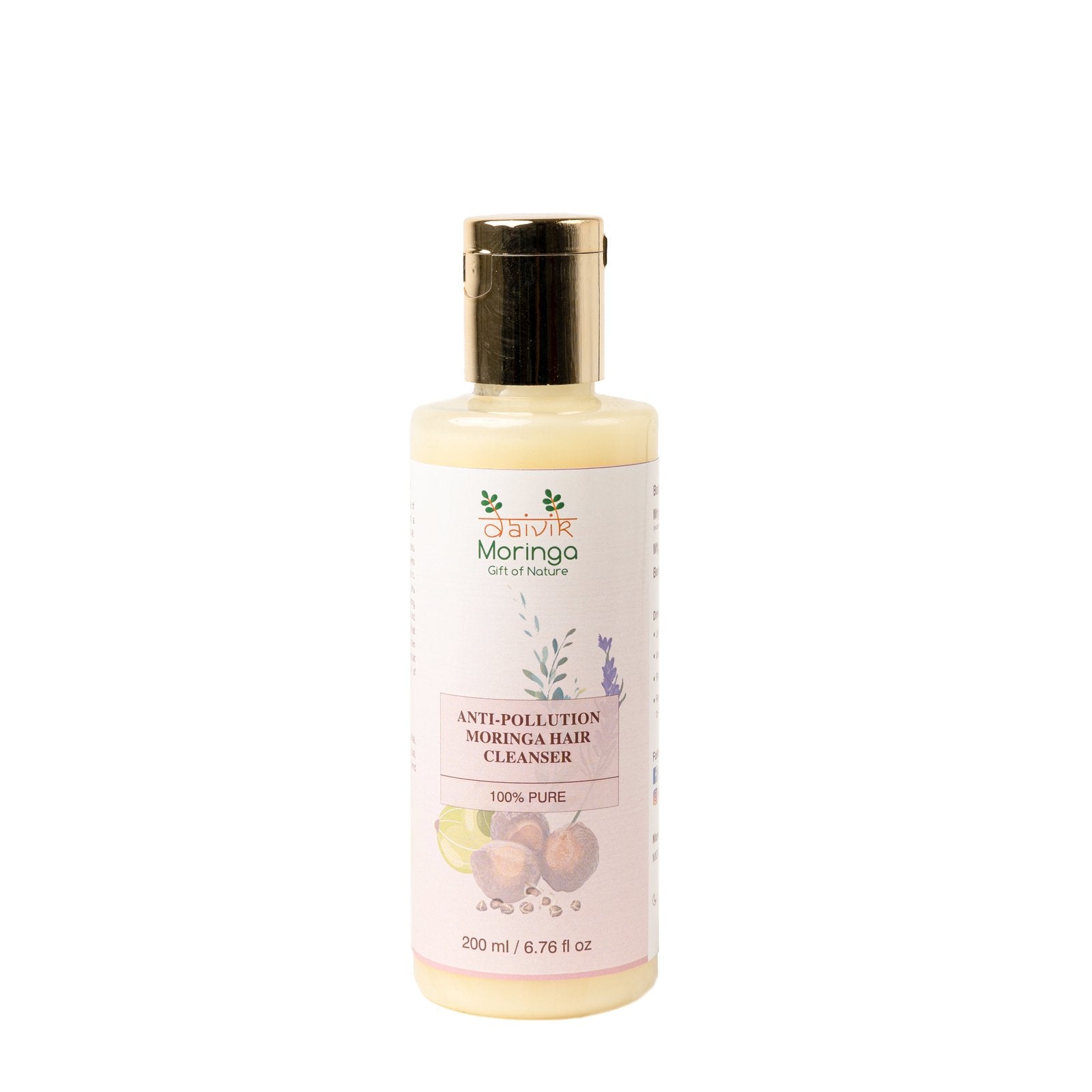 Anti Pollution Moringa Hair Cleanser- 200 ml, Sulphate and Paraben Free