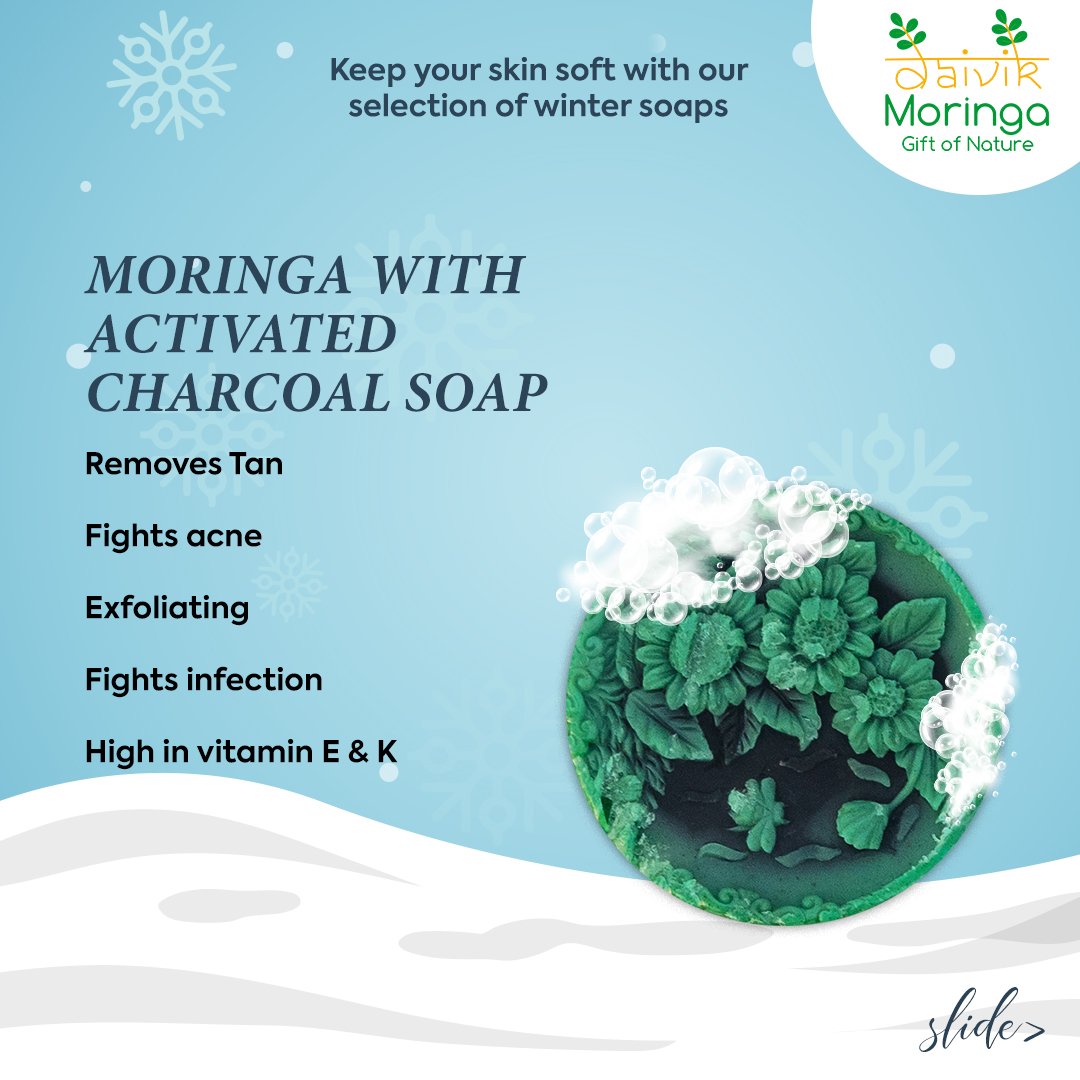 Moringa with Activated Charcoal Soap