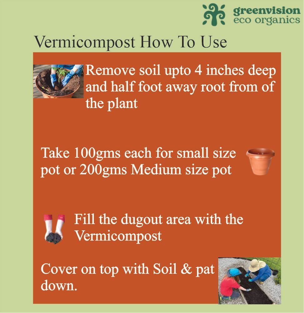 Greenvision Eco Organics Vermicompost Organic Manure 500 GM