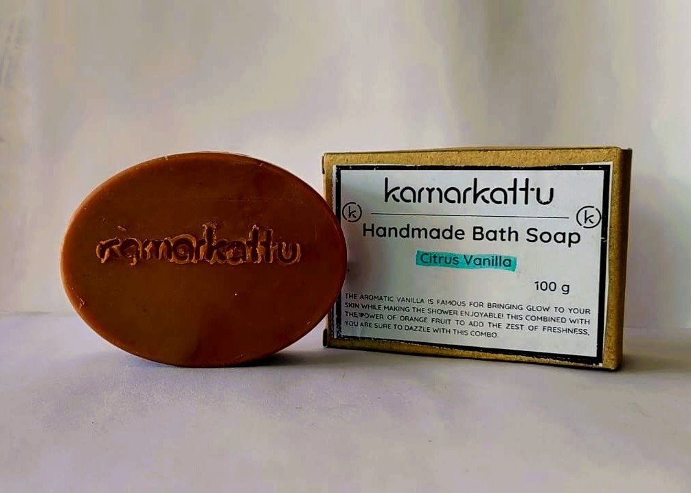 Handmade Bath soap - Citrus Vanilla (100 g, pack of 2)