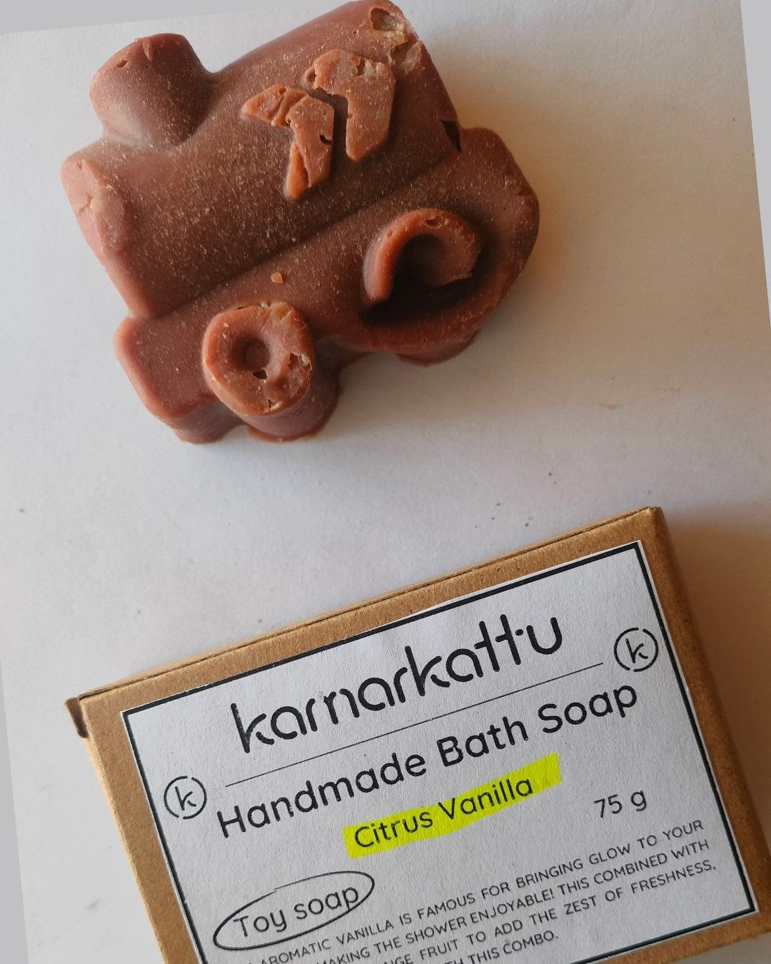 Handmade Bath soap - Citrus Vanilla (Toy soap, One bar)