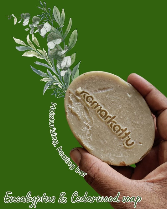 Handmade Bath soap - Eucalyptus & Cedarwood (100 g, pack of 2)