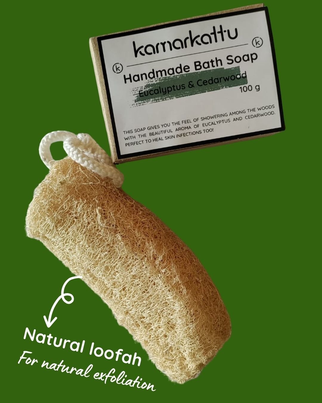 Handmade Bath soap - Eucalyptus & Cedarwood (100 g, pack of 2)