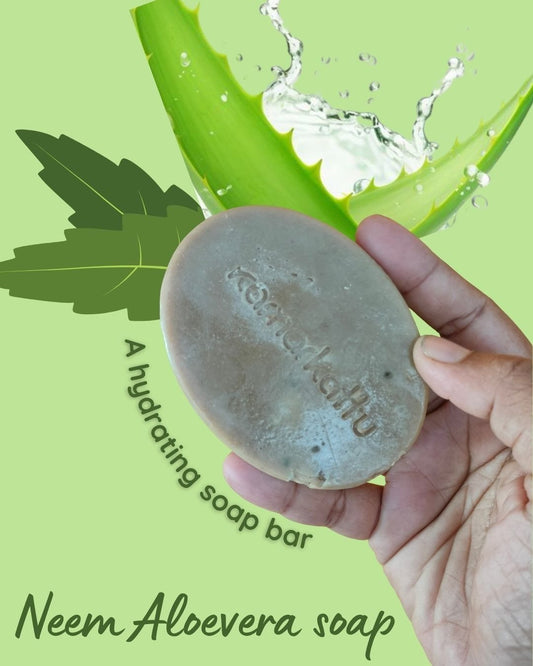 Handmade Bath soap - Neem Aloevera (100 g, pack of 6)
