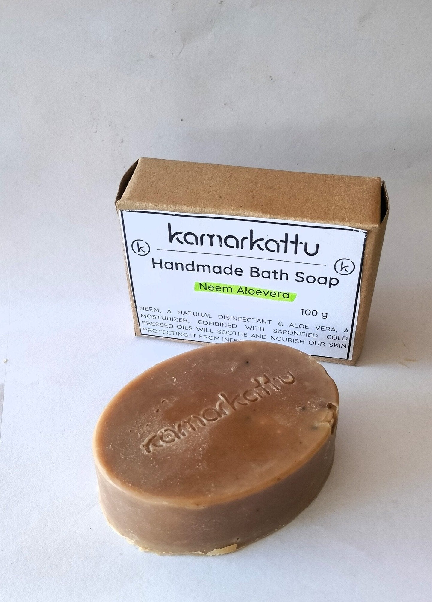 Handmade Bath soap - Neem Aloevera (100 g, pack of 6)