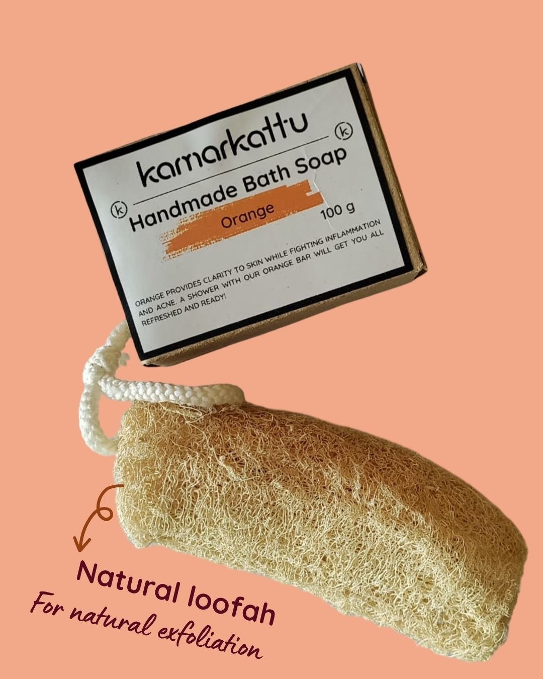 Handmade Bath soap - Orange (20 g, trial/travel)