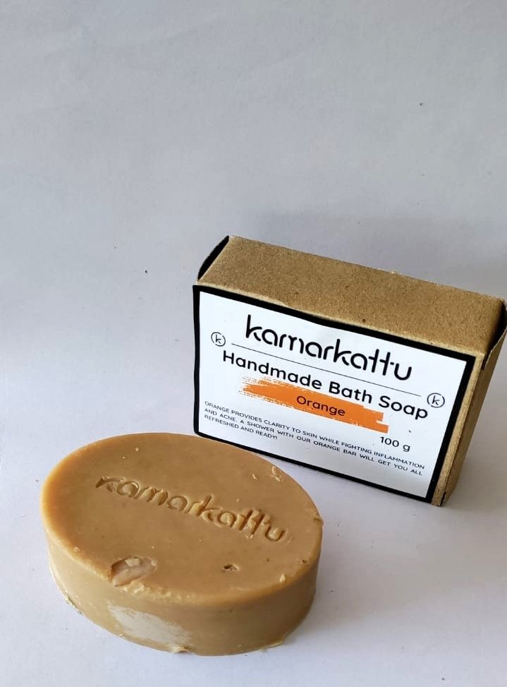 Handmade Bath soap - Orange (20 g, trial/travel)