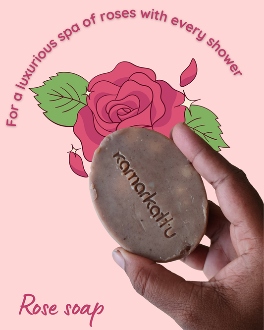 Handmade Bath soap - Rose (100 g, pack of 2)