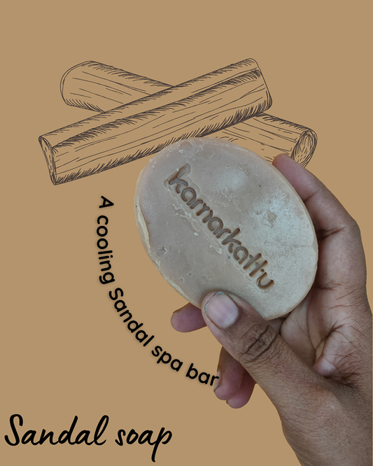 Handmade Bath soap - Sandalwood (100 g, pack of 6)