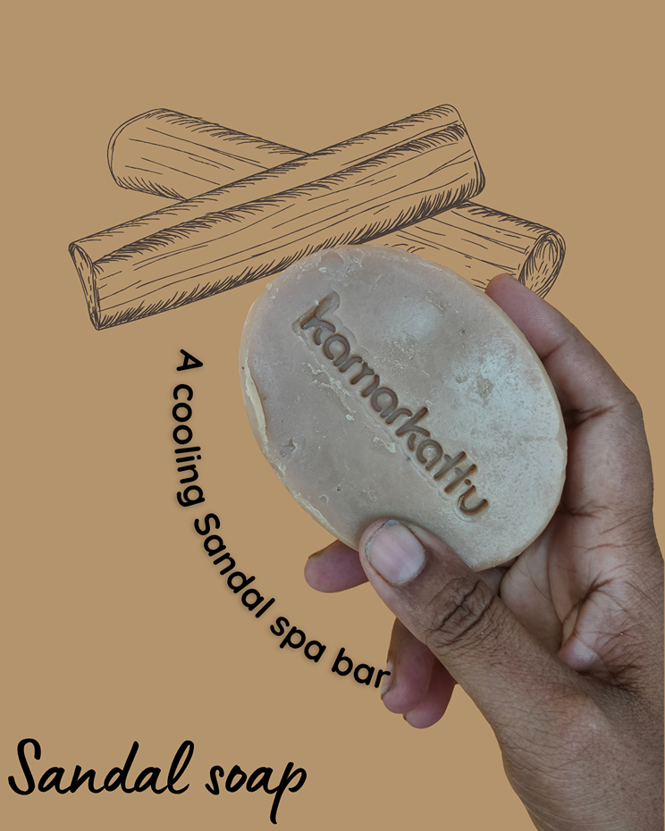 Handmade Bath soap - Sandalwood (100 g, One bar)