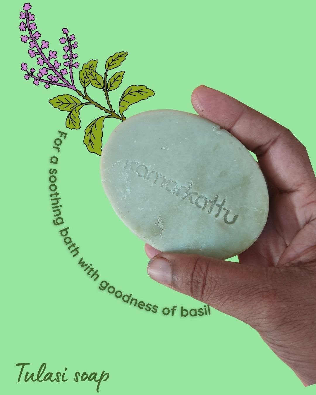 Handmade Bath soap - Tulasi (100 g, pack of 2)