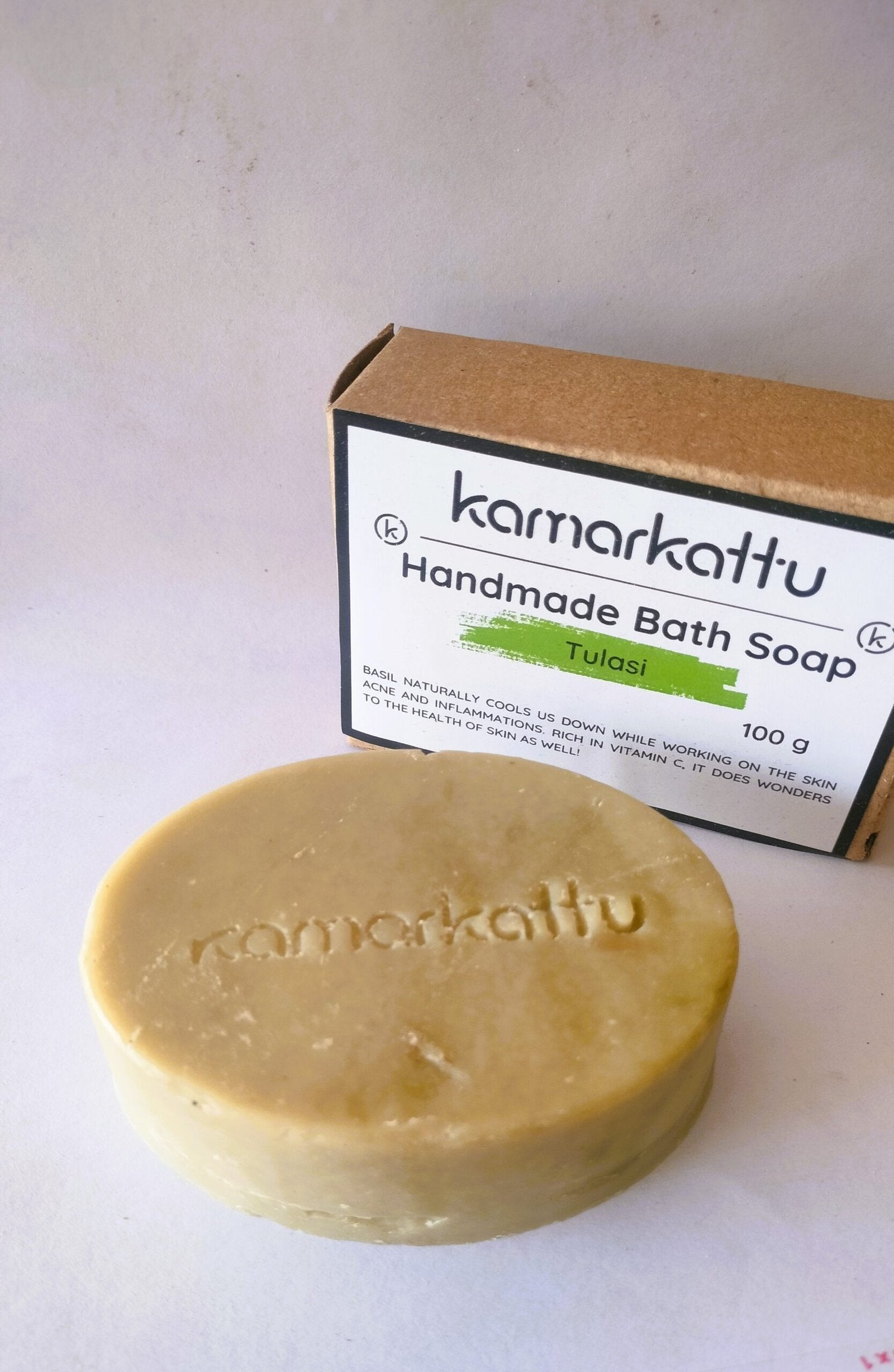 Handmade Bath soap - Tulasi (100 g, pack of 2)