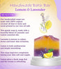 Handmade Organic Oil Bath Bar Lemon & Lavender(For normal skin)