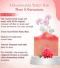 Handmade Organic Oil Bath Bar Rose & Geranium (For all skin types) 100gm