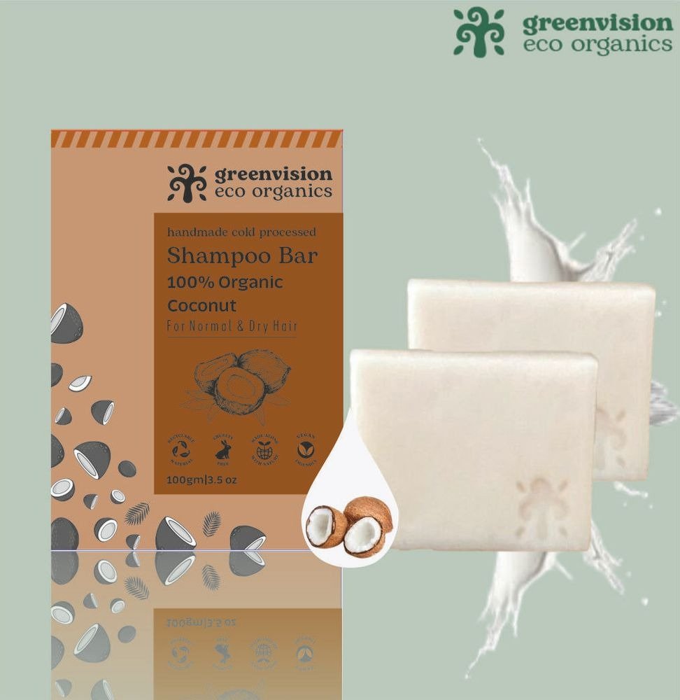 Handmade Organic Oil Bath Bar  100% Organic Coconut 100 gm