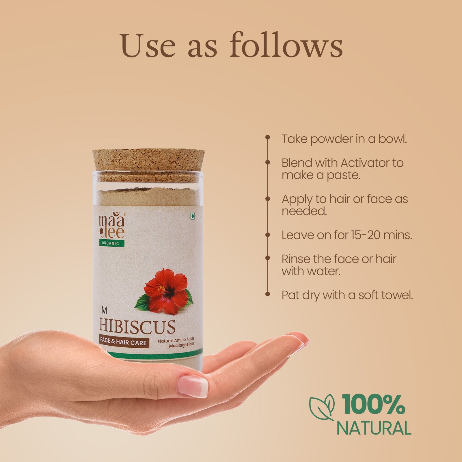 Hibiscus Face & Hair Care Amino Acids & Mucilage Fiber