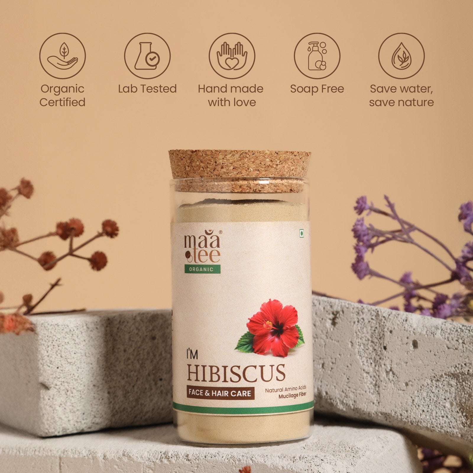 Hibiscus Face & Hair Care Amino Acids & Mucilage Fiber