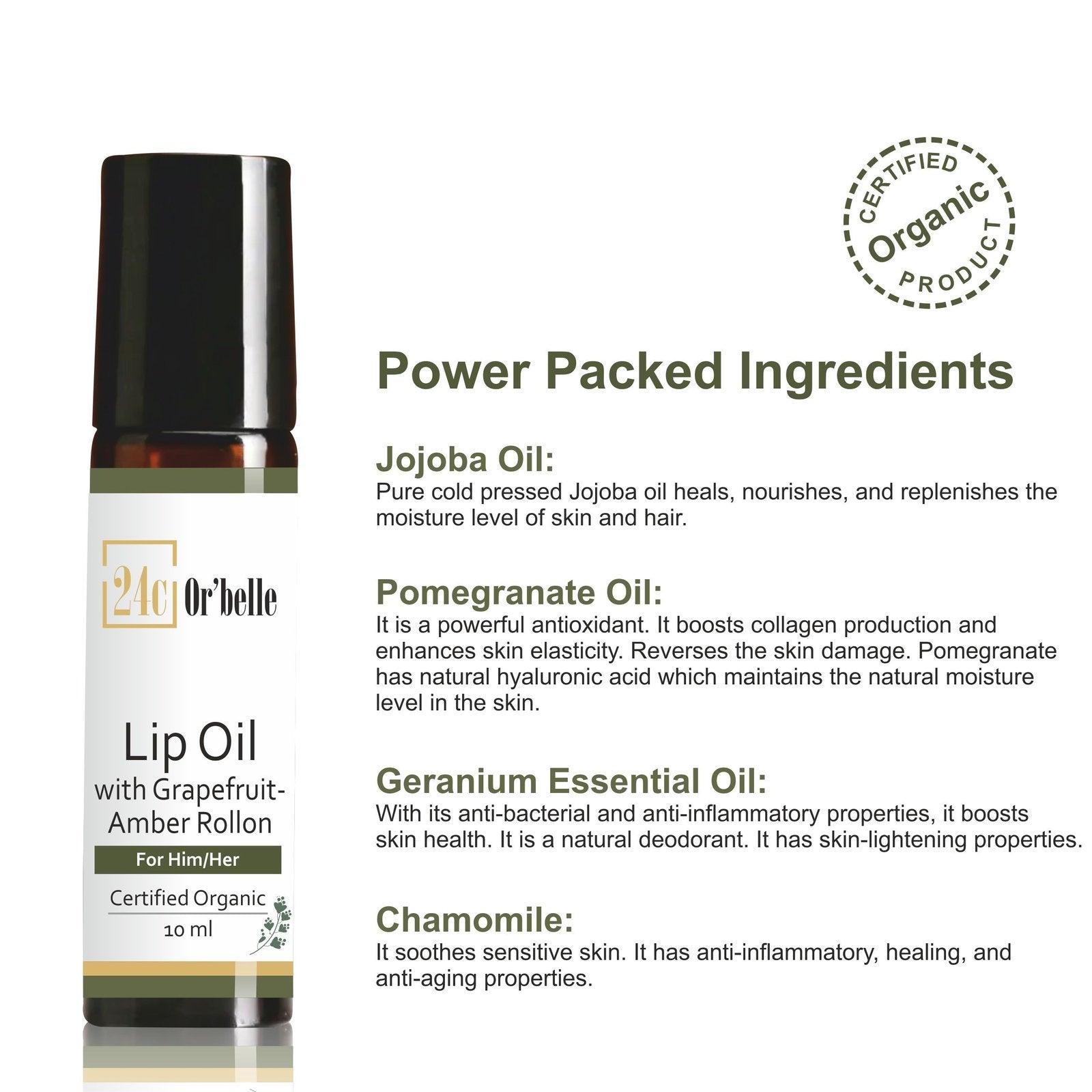Lip Oil with Grapefruit - Amber Rollon