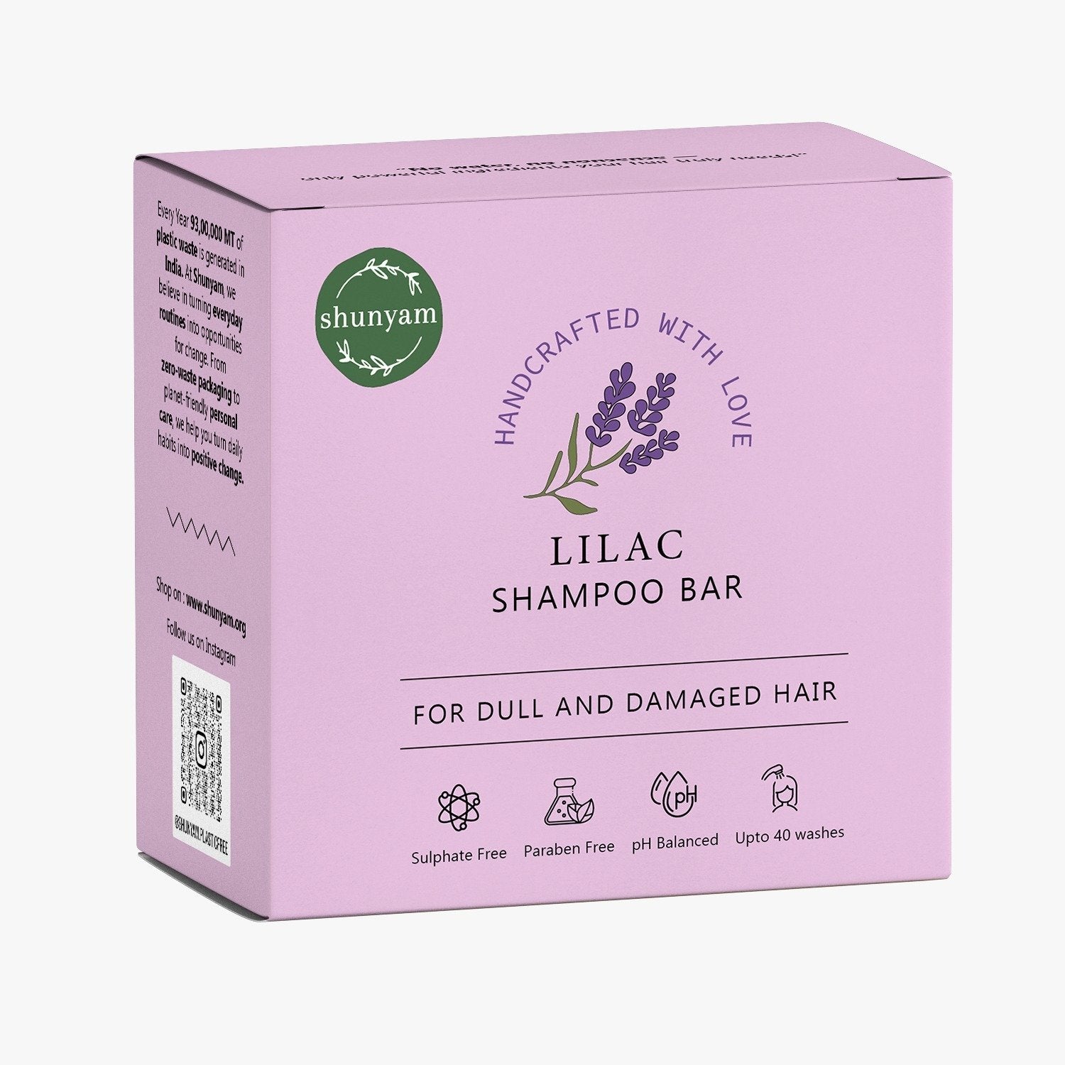 Lilac Shampoo Bar for Dull and Damaged Hair