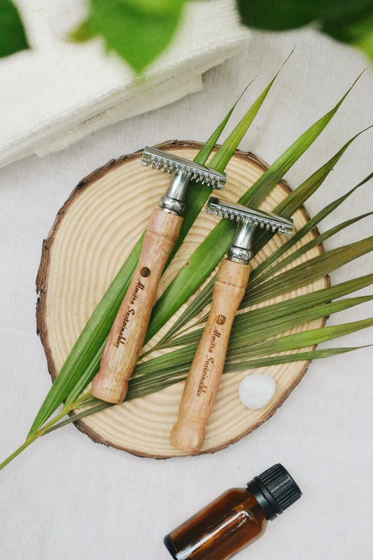 Reusable Bamboo Safety Razor (Double Edged) – Pack of 2