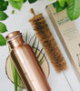 Copper Bottle and Coconut Fiber Bottle Cleaner